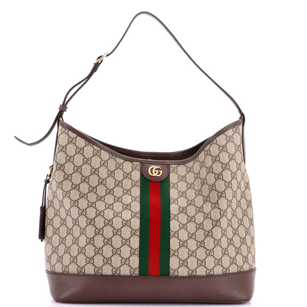 Gucci Large Ophidia Hobo Bag GG Coated Canvas